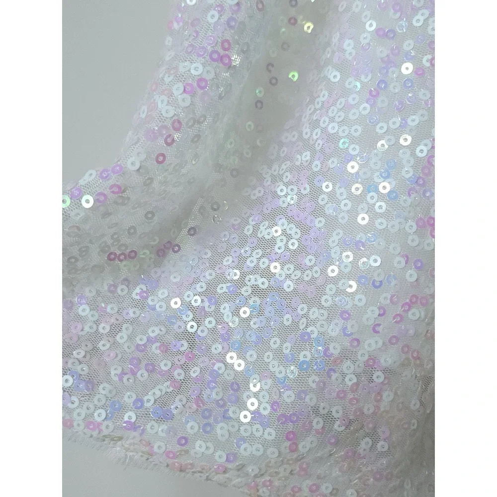 H&M Sequin Dress Kid 6-7Y White Iridescent Sparkly Fairy Princess Birthday Party
